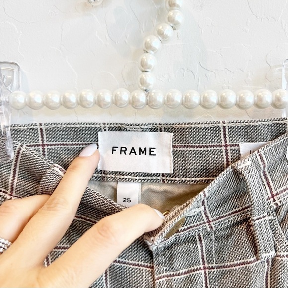 FRAME Denim Women's Le High Skinny Crop Jeans Windowpane Plaid 25 - Picture 6 of 8